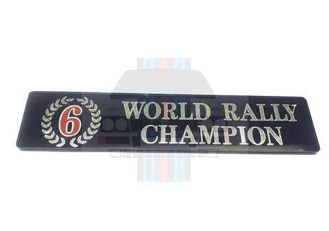 "6 World Rally Champion" Badge Evo